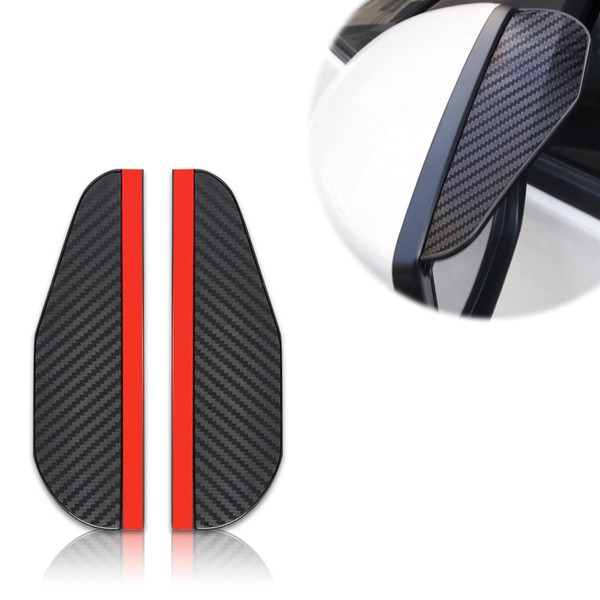 QODOLSI 2 Pack Car Rear View Mirror Rain Visor Guard,