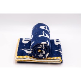 Lex's Linens Birds & Seagull Jacquard Blue Towel (2, Hand Towels)