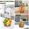 Livabber Countertop Fruit Basket Bowl with Banana Hanger, Modern Standing