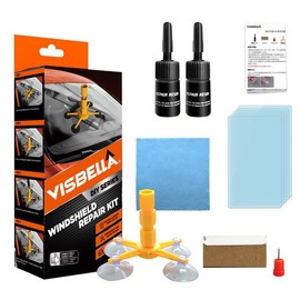VISBELLA Glass Repair Kit, Stone Stepping Scratch Repair Kit, Windshield Stepping Stone Repair Kit, Japanese Instruction Manual Included (Stepping Stones, Cracks, Filling Holes), 2 Pieces Repair