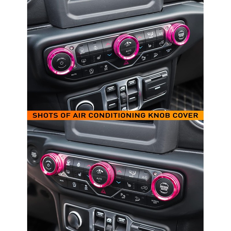 Savadicar Climate Control Panel Knob Trim Kit & Light Control