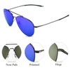 BEDO Non-polarized Mirrored Sunglasses for Men Matel Frame Cool Oval
