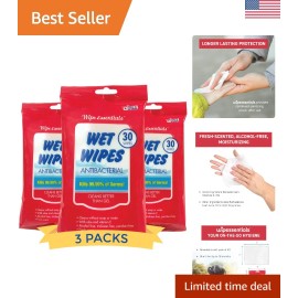 Travel-Size Hand Sanitizer Wipes, 90ct – Gentle & Eco-Friendly Hygiene Solution
