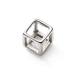 Leger T31 Pendant Dice, Titanium, Top Only, Made in Japan, Hypoallergenic, Titanium Metal, No Stone