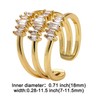 Ornaland Hollow Wide Open Ring for Women 18K Gold Plated