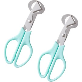Wakauto 2piezas Tijeras Para Huevos De Codorniz De Acero Inoxidable Cortador De Cáscaras De Huevos Pequeños Herramienta De Cocina De Azul