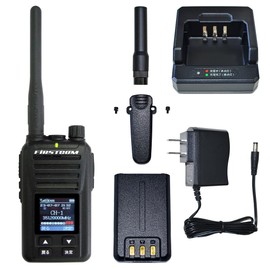 F.R.C. FIRSTCOM Digital Transceiver FC-D301 PLUS (W) 97ch Model Supports Channel Growth, UHF Digital Simple Radio Registration Station, High Power 5W, Charger, etc