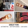 SELTERM 5pcs 2/0 AWG 3/8" Stud Copper Wire Lugs, Battery