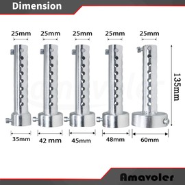 Amavoler 2 Pcs Motorcycle Exhaust Silencer Motorbike Muffler Insert Baffle Silencer Universal (silver-42mm,2Pcs)
