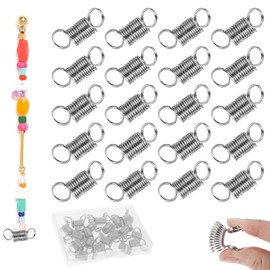 20 Pcs Bead Stopper for Jewelry Making, Bead Clamps to Prevent Beads from Falling Large Bead Stopper Bracelet Making Tools Creative Bead Line End for DIY Necklaces Accessories Crafts