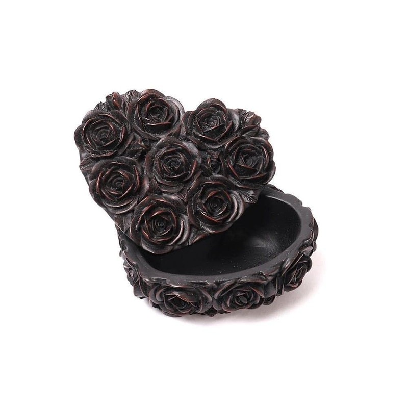 Alchemy Gothic Decorative Box Rose Heart Black