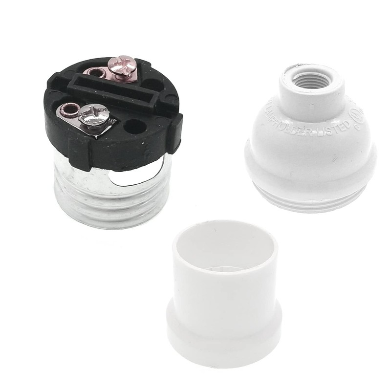 Phenolic Medium Base Light Socket,3 Pack TWDRTDD White Period Style