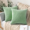 MIULEE Set of 2 Striped Corduroy Square Throw Pillow Case