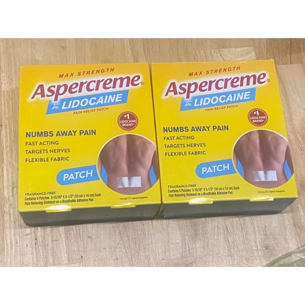 Aspercreme Lot of 2 5ct Aspercreme Max Strength Topical Numbing