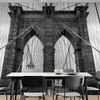 Black and White Brooklyn Bridge Wall Mural, Peel and Stick,