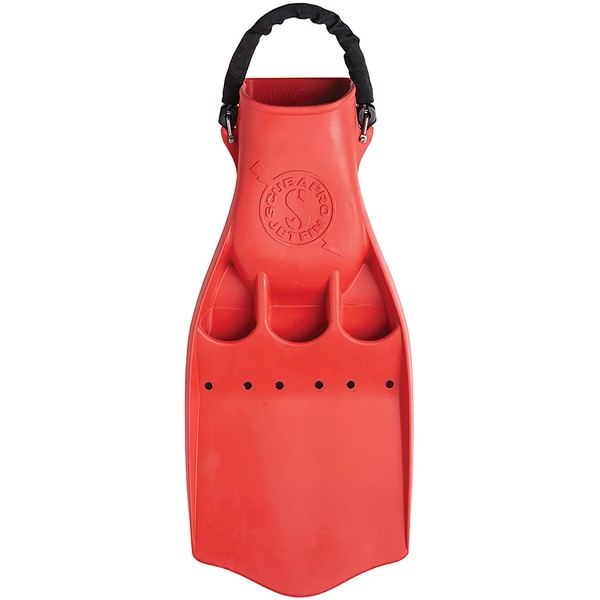 SCUBAPRO Jet Diving Fin with Spring Heel Strap (Red, Large)