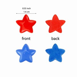 FAZHBARY 100 PCS Colorful Resin Stars Flatback No Holes Plastic Mini Star Bulk Resin Embellishments for Crafts Accessories
