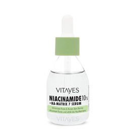Vitayes Suero De Ácido Hialurónico Con Niacinamida Al 10% De B!Right: Refina Los Poros, Fortalece La Barrera Cutánea, Hidrata, Antienvejecimiento, Para Una Piel Radia 1,01 Onzas Líquidas (Paquete