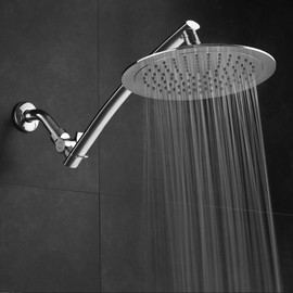 AquaSpa Razor Mega Size 9-inch Chrome Face Rainfall Shower with 15-inch Extension Arm (Round)