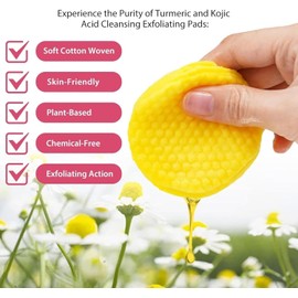 Microskin Turmeric Kojic Acid Pads, Exfoliating Pads para la Cara (1 Paquete)