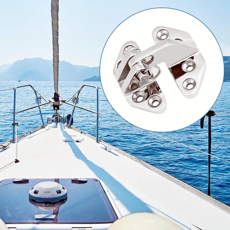 Long Reach Stainless Hatch Hinge, Heavy Duty Marine Grade 316
