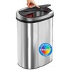 iTouchless Push-Top Lid 13 Gallon Trash Can with Odor Control