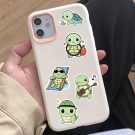 Aigemumy 50 PCS Cute Turtle Stickers Animals Sticker Waterproof Vinyl Decal for Journaling Laptop Scrapbook Water Bottles Phone Caps Luggage for Adults Teens Kids Womens
