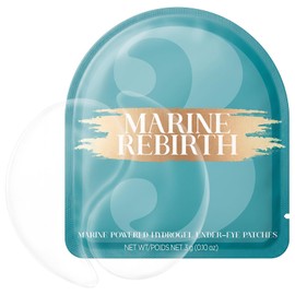 Marine Rebirth 3 Hydrogel Eye Patches (28 Pairs) - Peptide Complex, Pearl Ferment & Marine Minerals Eye Mask to Boost Collagen, Firming & Rejuvenation; Luxury Anti-Aging Gift for Women