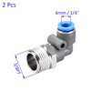 M METERXITY 2 Pack Angle Push Connection Air Connections -