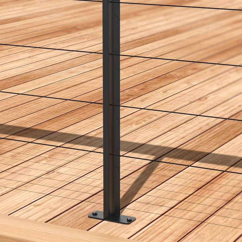 Deck Man 2 Pack Stainless Steel Pre-drilled Intermediate Post/Studdle Pickets