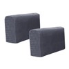 Levemolo 2pcs Dark Grey Elastic Sofa Armrest Protective Towels for