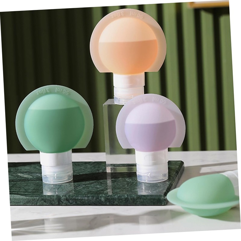 WOONEKY 3pcs Mini Travel Toiletry Bottles 90ml Shampoo Bottle Leakproof