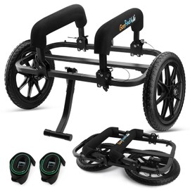 GanFindX Heavy Duty Kayak Cart | Adjustable Foldable Trolley with Durable Wheels, Portable Kayak Transport Cart, Tie-Down Straps Included (Foldable & Heavy-Duty)