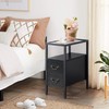VECELO End Tables, 24" Height Narrow Nightstands Modern Tall Night