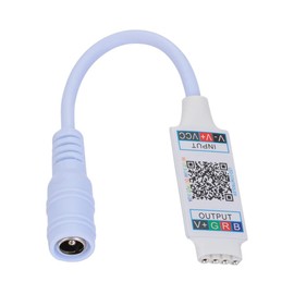 Mini driver Bluetooth RGB DC 5V-24V 6A para 3528 5050 COB LED tira de luz inalámbrica driver de teléfono inteligente (blanco)