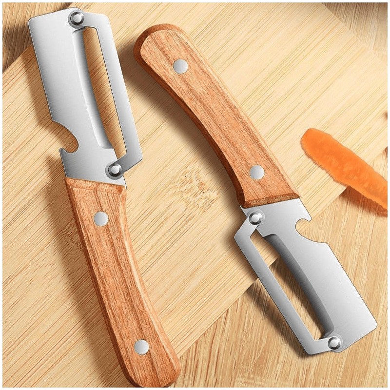 2-in-1 Stainless Steel Vegetable Peeler Bottle Opener Kitchen Tool with