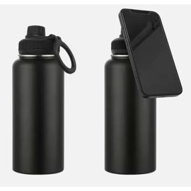 Water Bottle with Magnetic Phone Holder