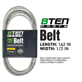 8TEN Belt with Kevlar for John Deere Z740R Z915B Z915E Z920M Z920R TCU30510 Toro 86-1960 162 x 1/2