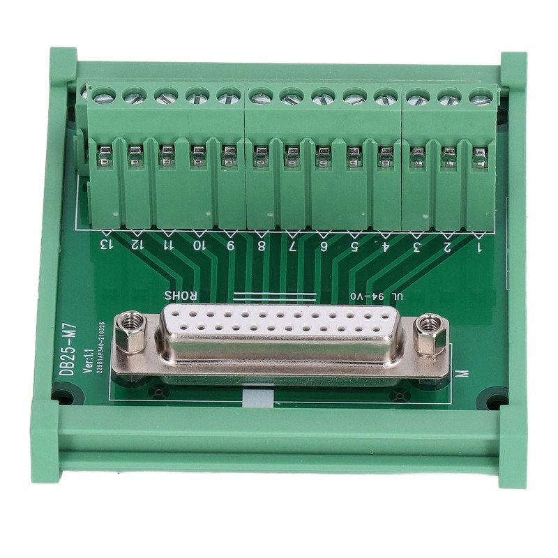 DB25 to Terminal Connector Adapter Plate PCB Board Straight Female