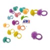 100 Anillos Erizo Juguete Niña Suelto 3cm Multicolor