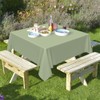 DORCEV Sage Green Square Tablecloth Waterproof Spillproof Wrinkle Free Table