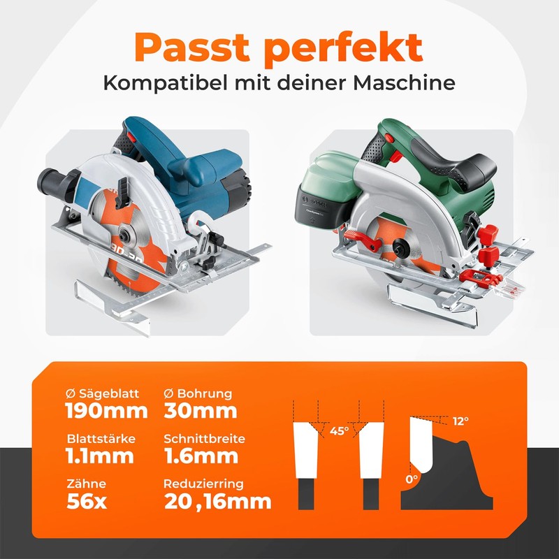 BAUBECK Saw Blade 190x30x1.1-1.6x56T-MULTI-PRO