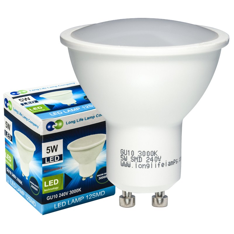Long Life Lamp Company 10 Pack GU10 5W LED Beautiful