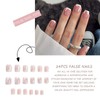 French False Nails Tip Square - 24Pcs White Irregular Shape