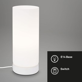 BRILONER Leuchten Table Lamp with Cable Switch 1x E14 Max. 25 Watt White / Black 100 x 250 mm (DxH)