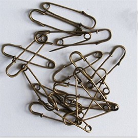 YEQIN (TM) Pack of 50 Gold Kilt Safety Pins - 38mm 1.5"