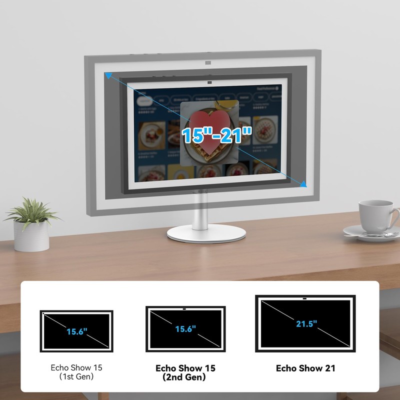 Almoz Riser Stand for Echo Show 21, Show 15 (All