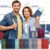 Porta Pasaporte con Bloqueo RFID, Porta Pasaporte y Visa Impermeable,