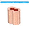 PATIKIL 10 Pack 1/8"/3mm Wire Rope Loop Sleeves Copper Double