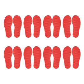 PATIKIL Feet Markers for Classroom, 8 Pairs Plastic Floor Foot Shaped Non Slip Spots Carpet Markers for Education Preschool Children Teacher Supplies, Red